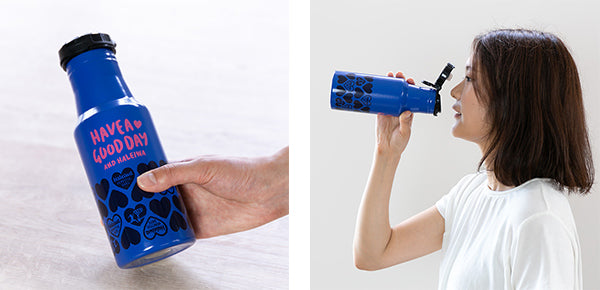 水筒ステンレスマグボトルロッコワンタッチボトル500mlハートホワイト