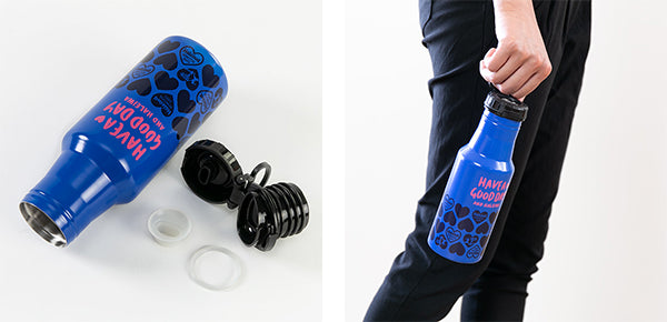 水筒ステンレスマグボトルロッコワンタッチボトル500mlハートホワイト