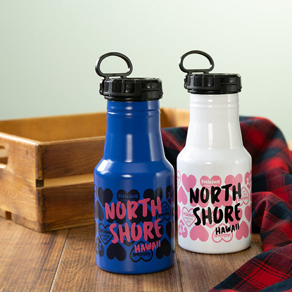 水筒ステンレスマグボトルロッコワンタッチボトル350mlハートホワイト