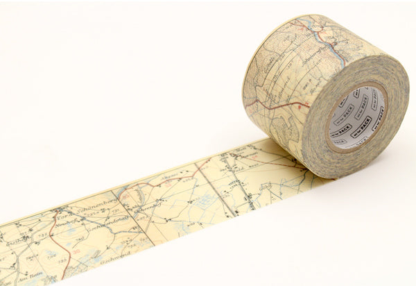 クラフトテープ粘着テープ幅広mtforPACK地図・ヴィンテージ幅45mm