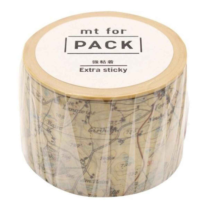 クラフトテープ粘着テープ幅広mtforPACK地図・ヴィンテージ幅45mm