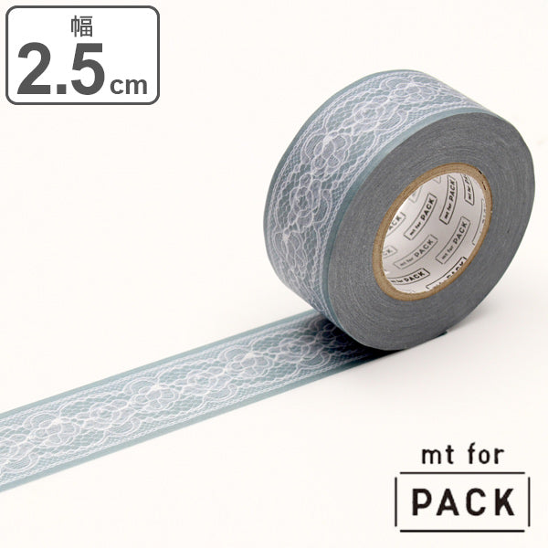 クラフトテープ粘着テープ幅広mtforPACKフラワーレース幅25mm