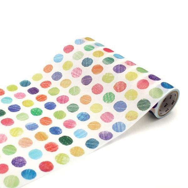 包装紙ラッピングシートmtwraps色鉛筆ドット幅15.5cm