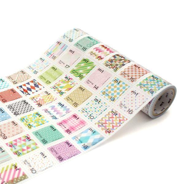 包装紙ラッピングシートmtwraps切手・deco幅15.5cm