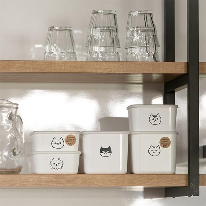 保存容器1.1L猫柄角型PFFNECOスクエアストッカーM樹脂製