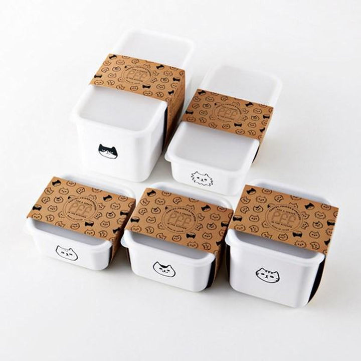 保存容器1.1L猫柄角型PFFNECOスクエアストッカーM樹脂製