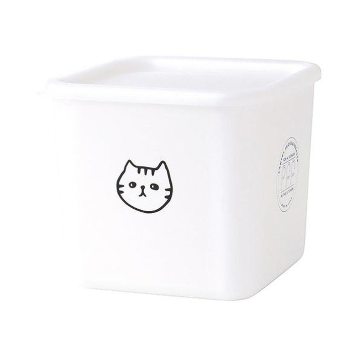 保存容器1.1L猫柄角型PFFNECOスクエアストッカーM樹脂製