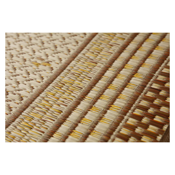 ラグい草ラグ191×250cm日本製滑り止め約3畳薄手ござ裏貼りエルモードブルー