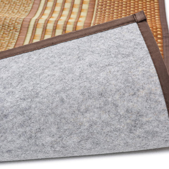 ラグい草ラグ191×250cm日本製滑り止め約3畳薄手ござ裏貼りエルモードブルー