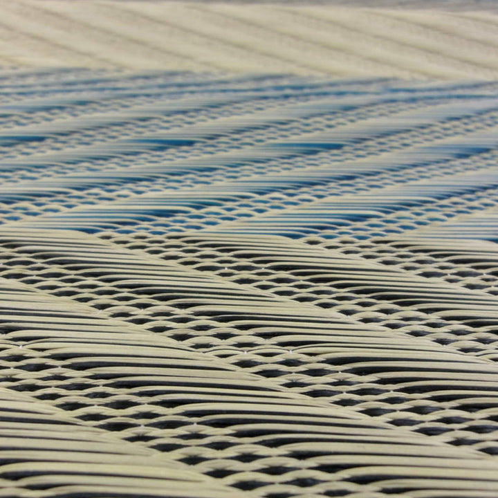 ラグい草ラグ191×191cm日本製滑り止め約2畳薄手ござ裏貼りレーヴブルー