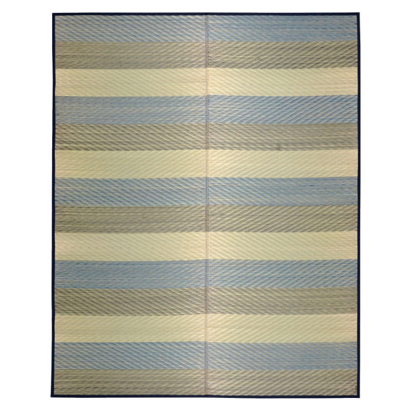 ラグい草ラグ191×250cm日本製滑り止め約3畳薄手ござ裏貼りレーヴブルー