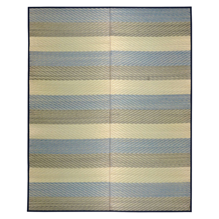 ラグい草ラグ191×250cm日本製滑り止め約3畳薄手ござ裏貼りレーヴブルー