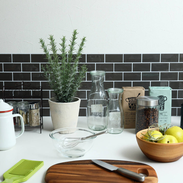 タイルシールタイルシートモザイクタイルシールサブウェイ耐熱防水耐水ブラック