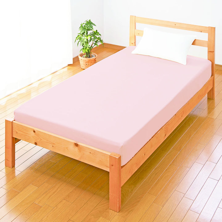 ボックスシーツダブル綿100％日本製ブルー