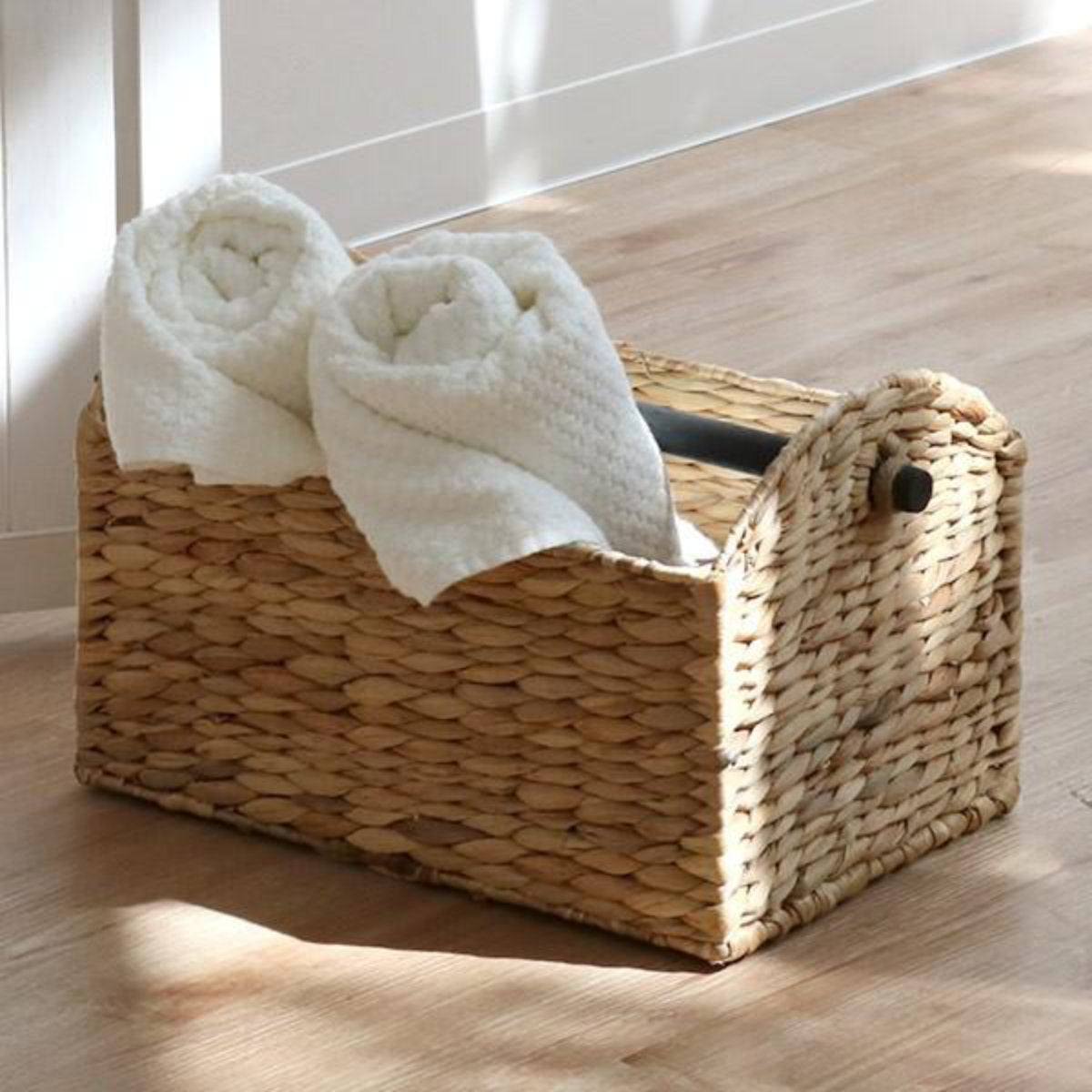 マガジンラック　バスケット マガジンラック バスケット ウォーターヒヤシンス 収納 ボックス 幅35