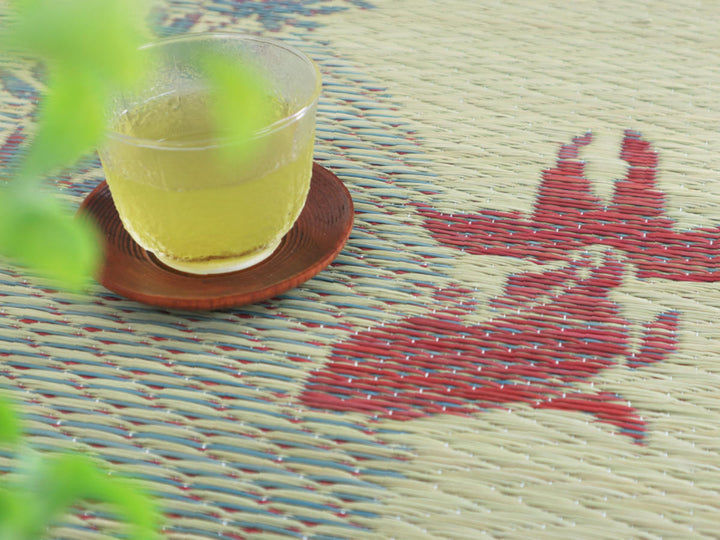 ラグい草ラグ176×176cm約2畳薄手ござ裏貼り涼水