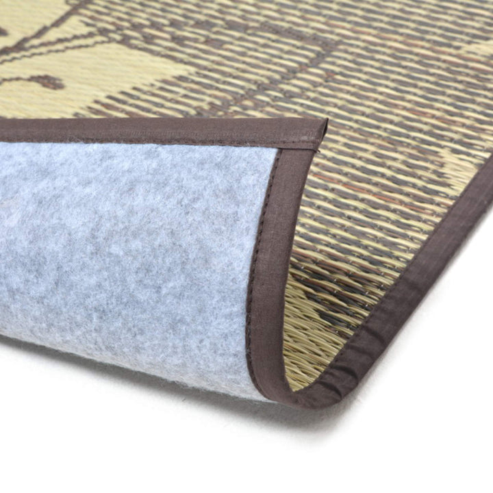 ラグい草ラグ191×250cm約3畳薄手ござ裏貼りフェアリーブルー