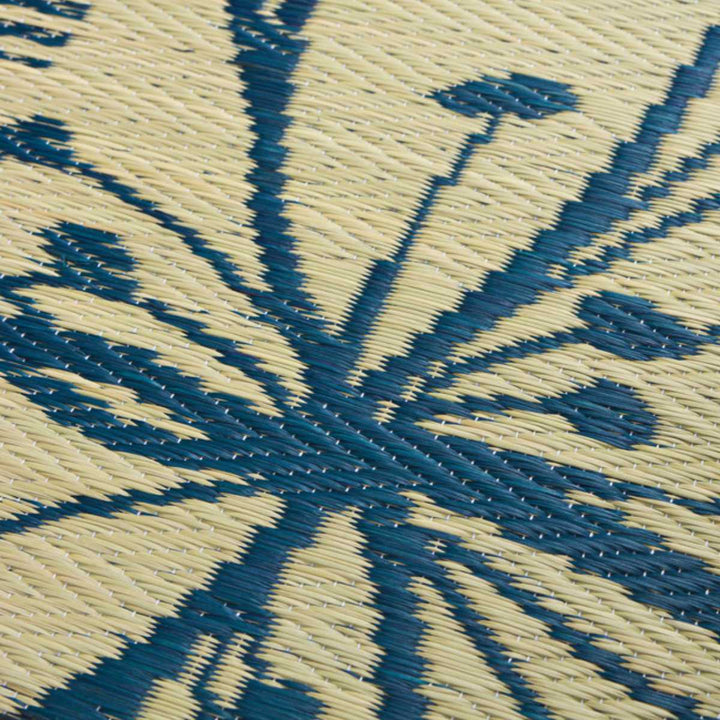 ラグい草ラグ191×250cm約3畳薄手ござ裏貼りフェアリーブルー