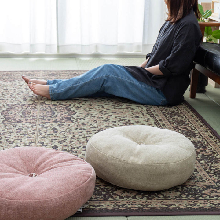 ラグい草ラグ191×250cm約3畳薄手ござ裏貼りコンチェルトブルー