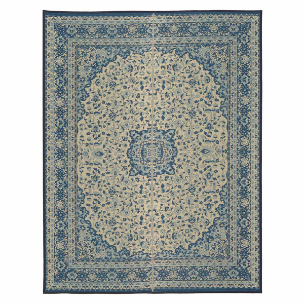 ラグい草ラグ191×250cm約3畳薄手ござ裏貼りコンチェルトブルー