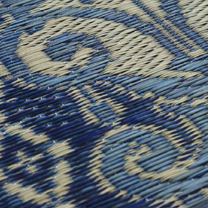 ラグい草ラグ176×230cm約2.5畳薄手ござ裏貼りカノンブルー