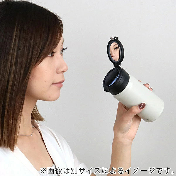 水筒鏡付きステンレスマグボトルミラーマグボトル480mlマットブルー