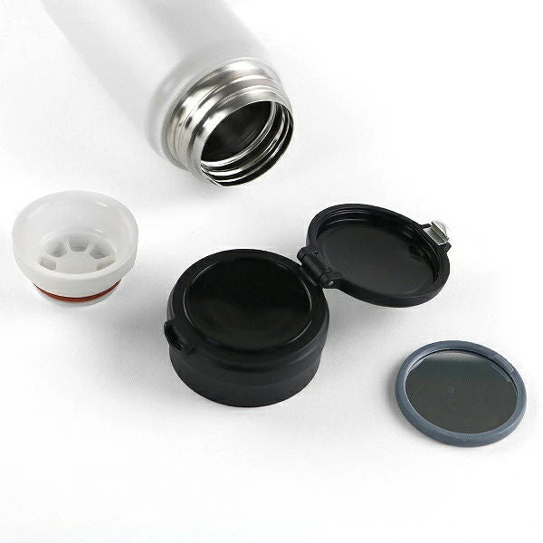 水筒鏡付きステンレスマグボトルミラーマグボトル480mlマットブルー