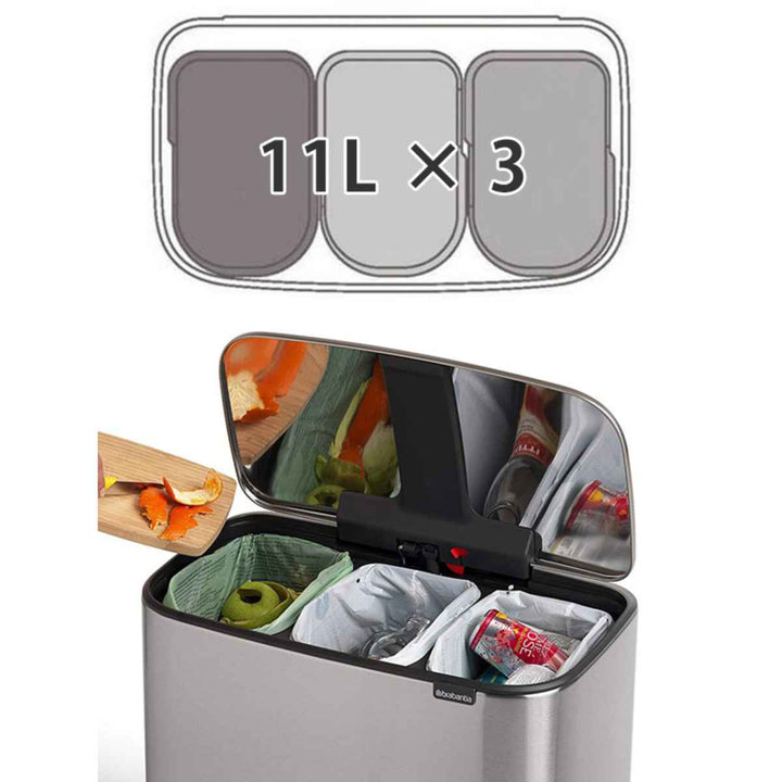 brabantiaゴミ箱BoペダルビンFFPマット3×11Lダストボックスブラバンシア