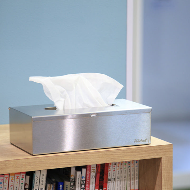ティッシュケースティッシュボックスKochelケッヘルステンレス2way壁掛け平置きシルバー