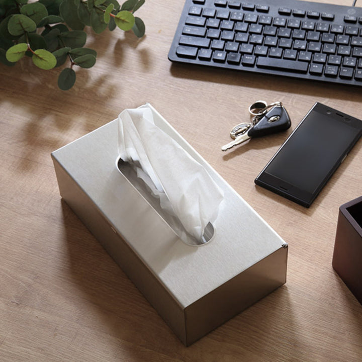 ティッシュケースティッシュボックスKochelケッヘルステンレス2way壁掛け平置きシルバー