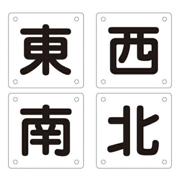 標識 クレーン・玉掛け関係標識 クレーン標識 「東 西 南 北」 クレーンB（小） 30×30cm 4枚1組