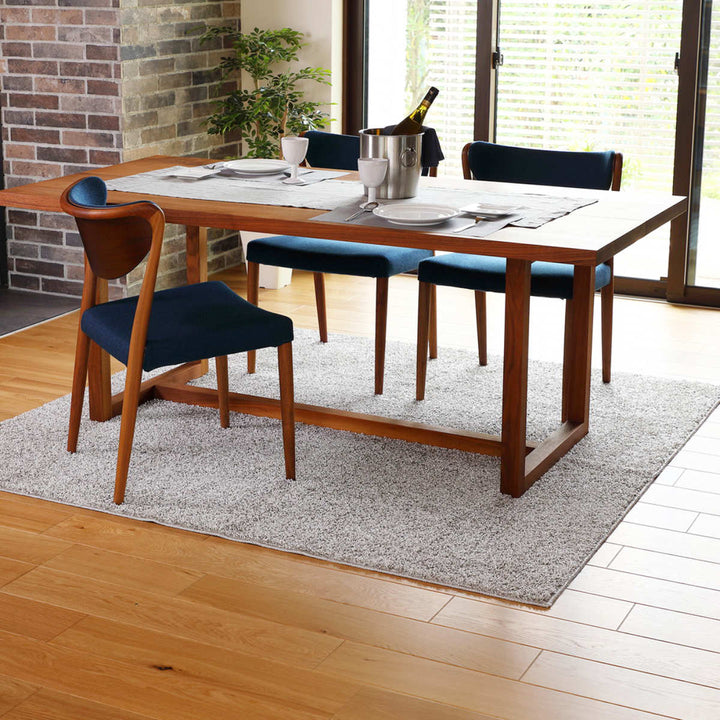 ラグタフトラグ185×185cmデタントシルバー