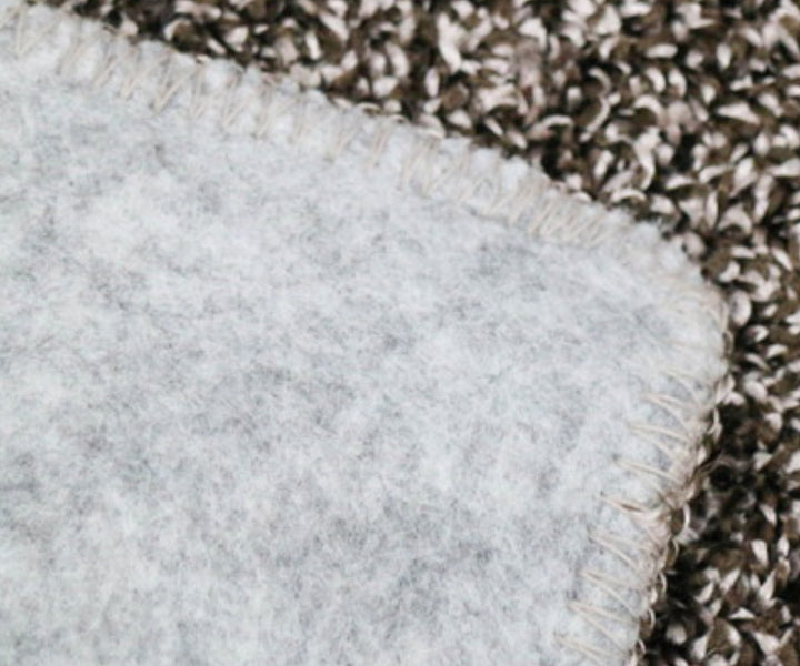 ラグタフトラグ185×240cmデタントシルバー