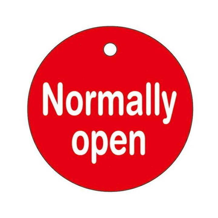 バルブ開閉札 「 Normally open 」 特15－132 日本製