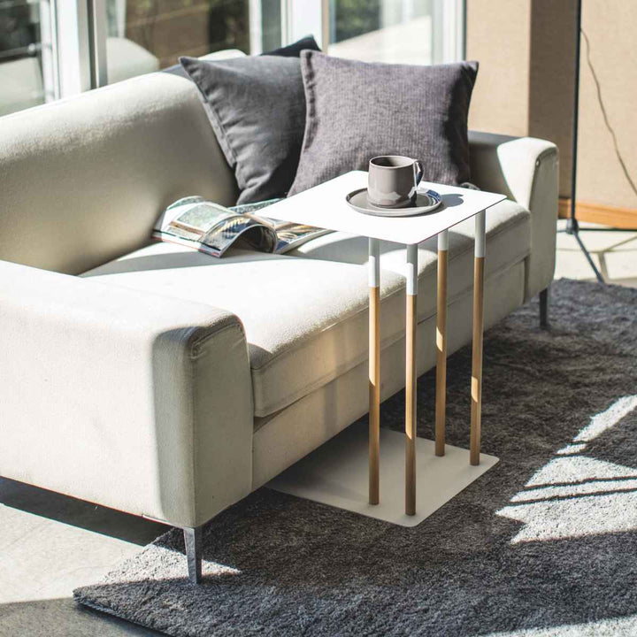 サイドテーブルプレーンPLAIN差し込み収納木製天然木スチール