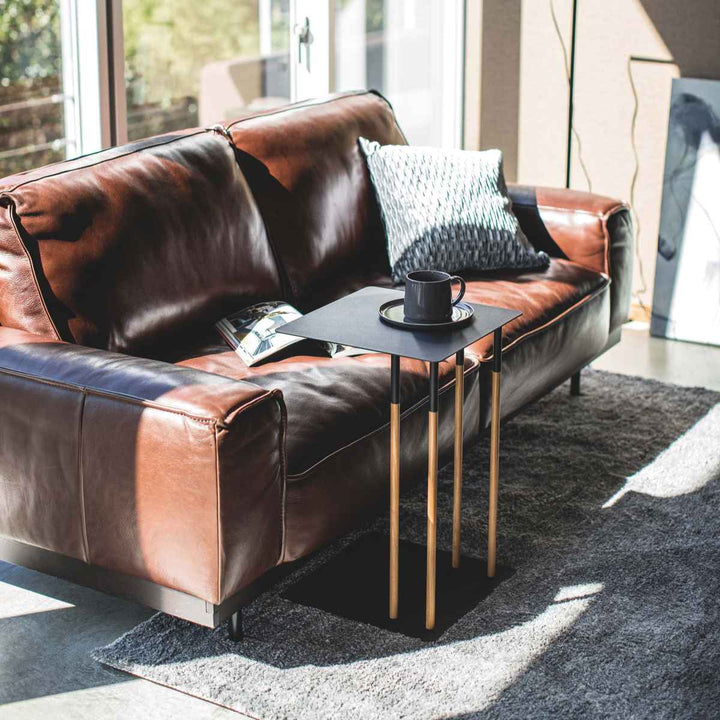 サイドテーブルプレーンPLAIN差し込み収納木製天然木スチール