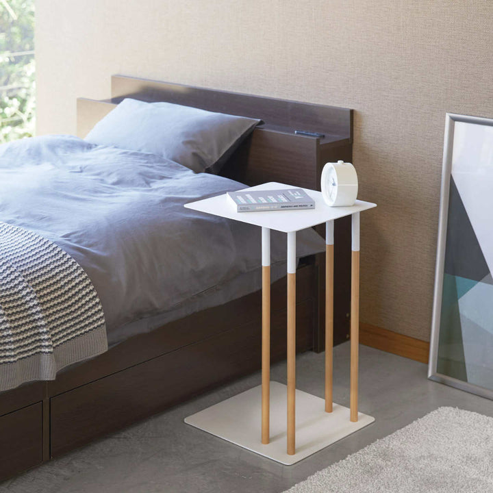 サイドテーブルプレーンPLAIN差し込み収納木製天然木スチール