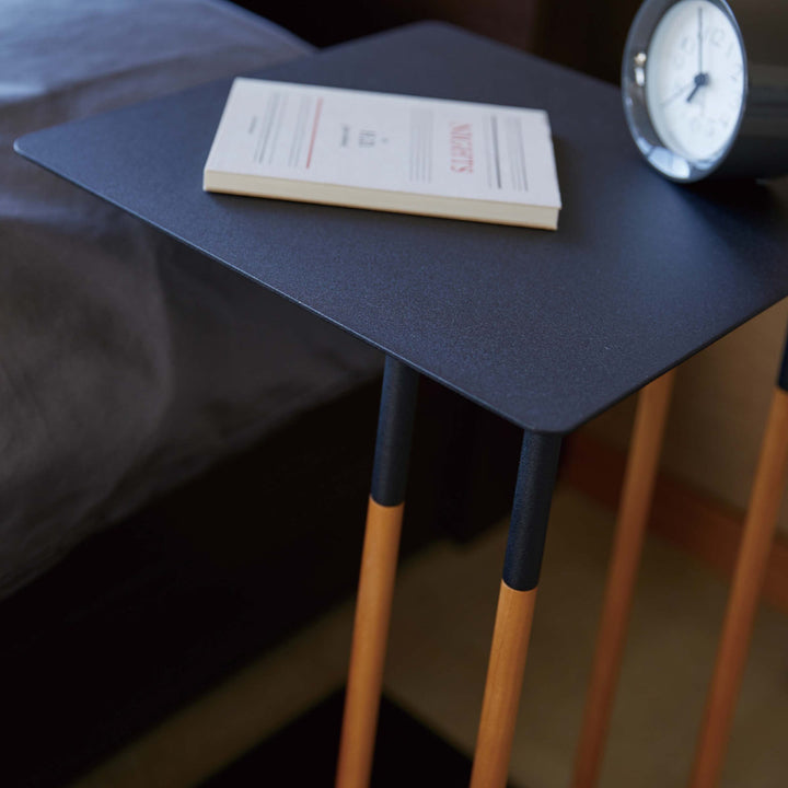 サイドテーブルプレーンPLAIN差し込み収納木製天然木スチール