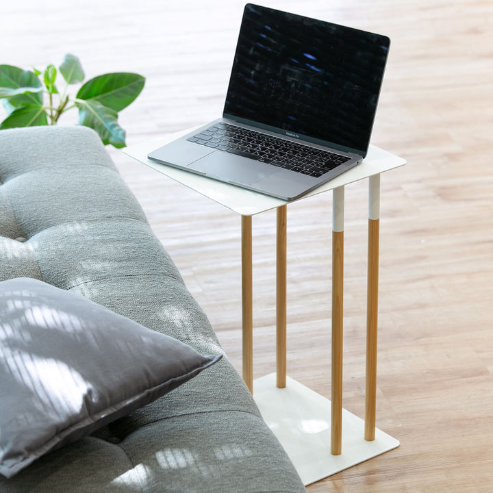 サイドテーブルプレーンPLAIN差し込み収納木製天然木スチール