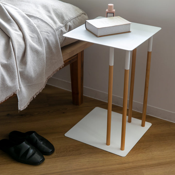 サイドテーブルプレーンPLAIN差し込み収納木製天然木スチール