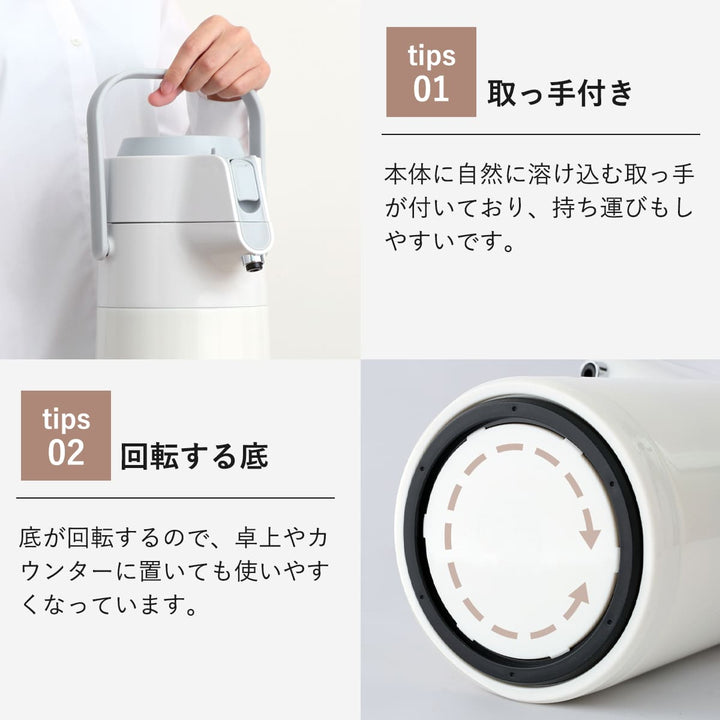 卓上ポット2.2Lエコステージ魔法瓶ステンレス