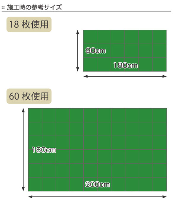 人工芝30x30cmジョイント式日本製1枚