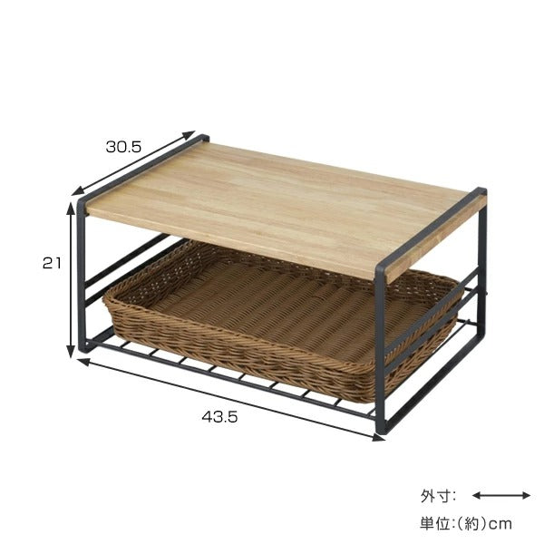 キッチンラック木棚トースターラック