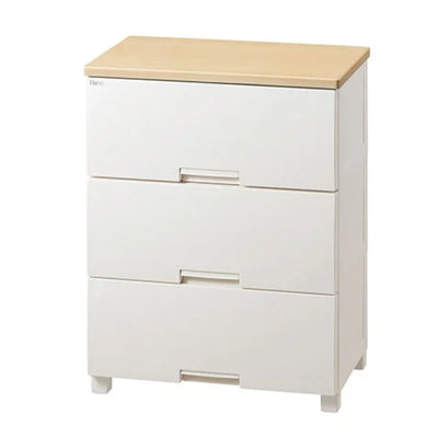 チェスト フィッツプラス 3段 深型 幅65×奥行41×85cm F6533D メープル
