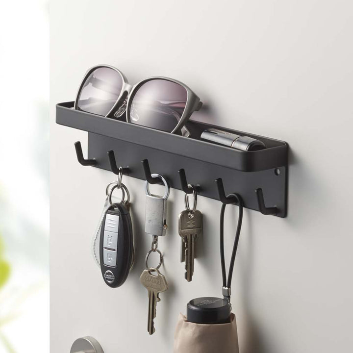 山崎実業smartマグネットキーフック＆トレイスマート