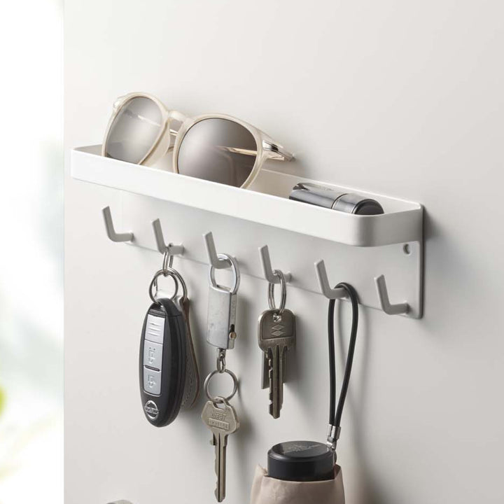 山崎実業smartマグネットキーフック＆トレイスマート