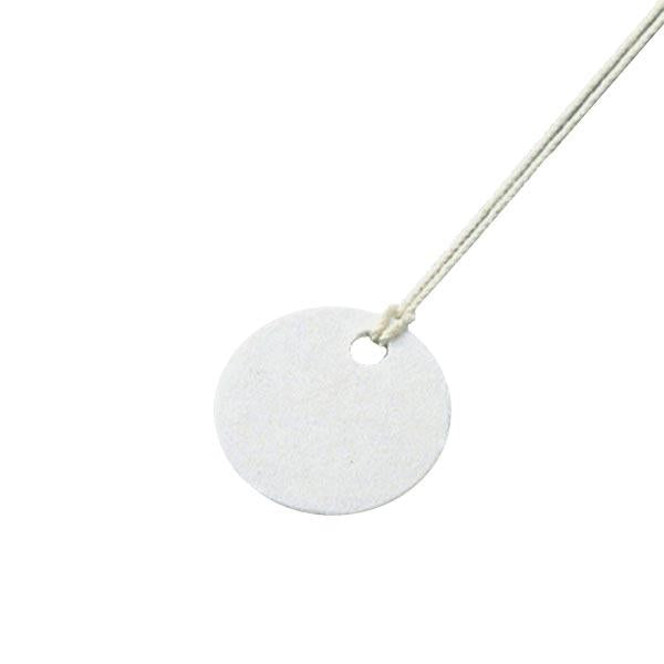 ファイバー札 丸型 20mm 100枚1組 プレート 札 ひも付き 日本製