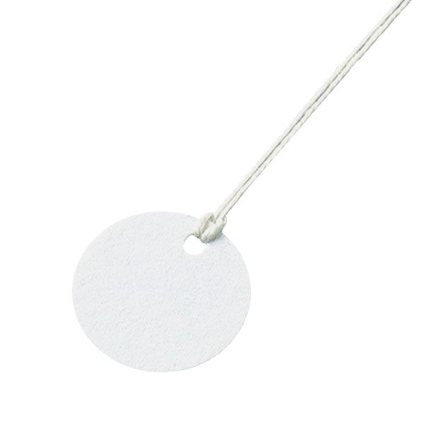 ファイバー札 丸型 25mm 100枚1組 プレート 札 ひも付き 日本製