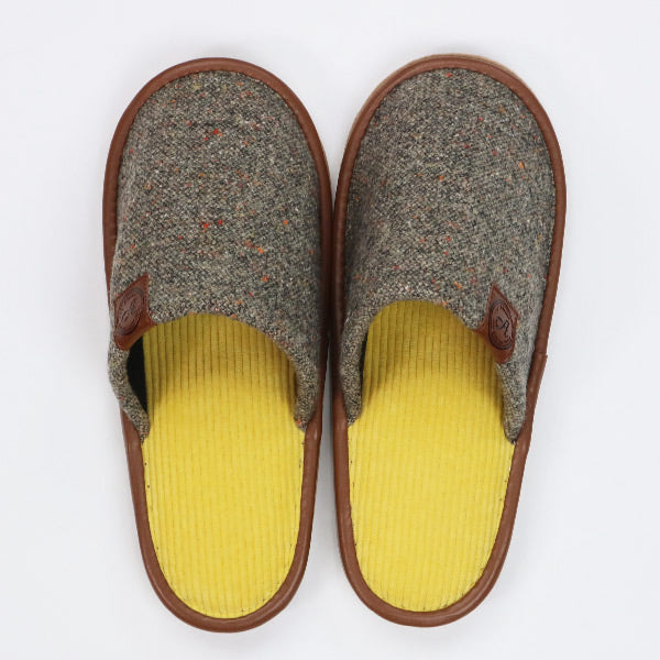 スリッパモダンネップニット外縫いMサイズレッド