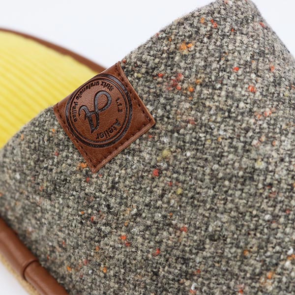 スリッパモダンネップニット外縫いMサイズレッド